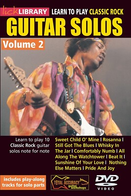 #ad Lick Library CLASSIC ROCK GUITAR SOLOS Hendrix Slash Gilmour Video Lesson DVD $19.95
