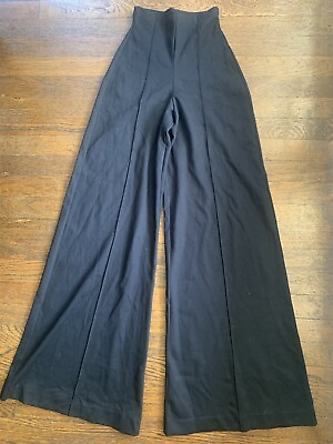 #ad Ripley Rader Pont Knit Wide Leg Pants Black Womens sz 1 XS $98.00