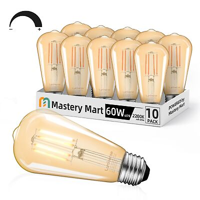 #ad Dimmable Vintage E26 LED Light Bulb 2200K Warm White 5.5W 60 Watt Equivalen... $48.88