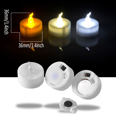 #ad 24 60 100x LED Flameless Tealight Candles Wedding Christmas Party Decor Battery $43.99