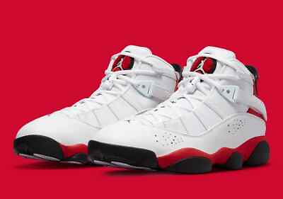 #ad Nike Air Jordan 6 Rings Cherry White Black 322992 126 Men#x27;s Size 13 FAST SHIP $124.99
