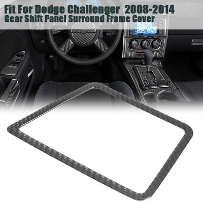 #ad Real Carbon Fiber For Dodge Challenger 08 14 Console Gear Shift Panel Trim Frame $13.99