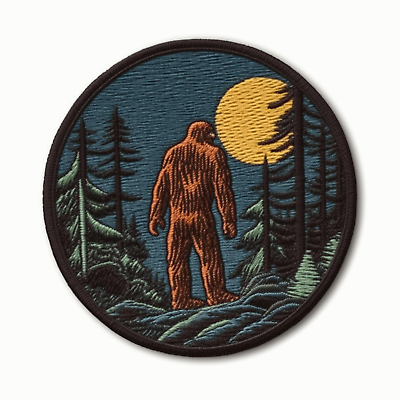 #ad Bigfoot Embroidered Patch Iron on Applique Clothing Backpack Cryptid Creature $5.87