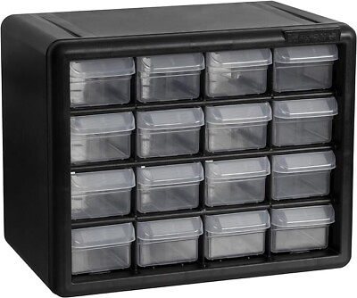 #ad 10116 16 Drawer Plastic Parts Storage Hardware and Craft Cabinet 10 1 2 Inch W $33.99
