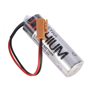 #ad Toshiba ER17500V 3.6V PLC Battery Digital Control Battery With Brown Plug $13.89