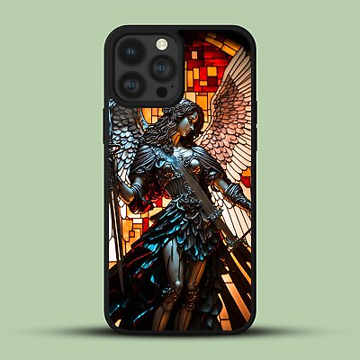 #ad Stained glass battle angel Tough Phone Case For iPhone 14 15 11 12 13 Pro AU $17.99