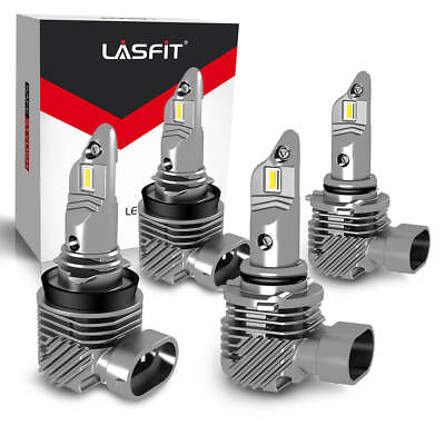#ad LASFIT LED Headlight Bulbs Conversion Kit 9005 H11 High Low Beam White 6000K $27.99