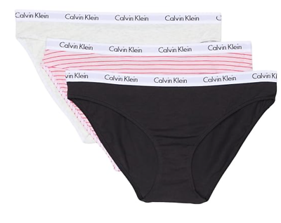 #ad Calvin Klein L49726 Women Multicolor Carousel 3 Pack Bikini Underwear Size Large $37.40