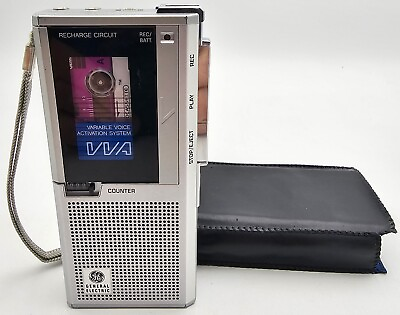 #ad Vtg General Electric Portable Micro Cassette Recorder Model 3 5329 BROKEN Parts $8.99