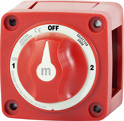 #ad New 300A 6008 M Series Mini Boat Marine Battery Switch 3 Position Red $25.90