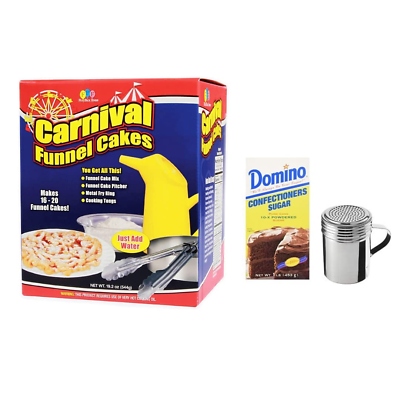 #ad Funnel Cake Kit Deluxe Bundle Includes Funnel Cake Mix Ring Dredge and 1Lb C $47.99