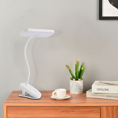 #ad Dimmable LED Desk Light Touch Sensor Table Bedside Reading Lamp USB Rechargeable $6.18