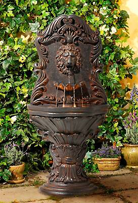 #ad Imperial Lion Acanthus Rustic Outdoor Floor Wall Water Fountain LED Light 50quot; $329.99