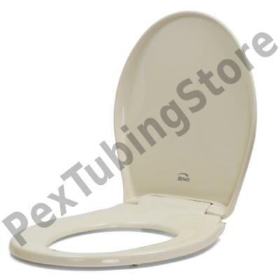 #ad Bemis 200E4 Bone Premium Plastic Soft Close Round Toilet Seat $64.64