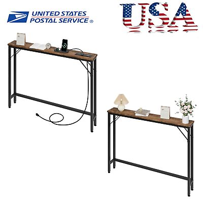 #ad Skinny Console Table with Storage Slim Behind Couch Table for Living Room 5.9quot;W $47.00