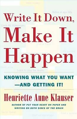 #ad Write It Down Make It Happen: Knowing What You Want And Getting It GOOD $3.73