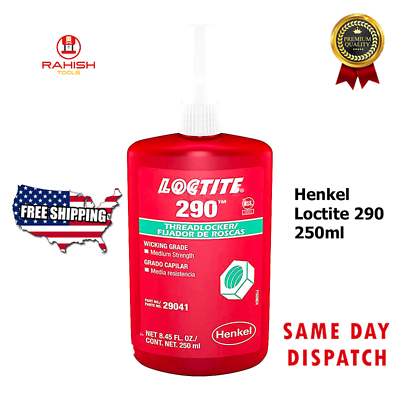 #ad New Henkel Loctite 290 250mL Bottle Green Medium Strength Threadlocker USA $60.90