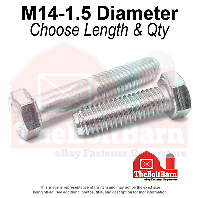 #ad M14 1.5 Metric Class 10.9 Fine Hex Cap Screws Zinc Clear Choose Length amp; Qty $9.59