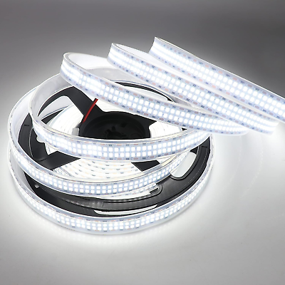 #ad Cold White 6500K 5M Double Row 2835 SMD 2400Leds Flexible Strip Tape DC $45.99