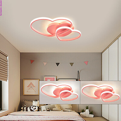 #ad Romantic LED Heart Shaped Ceiling Light Fixture Indoor Dimmable Pendant Light $75.00