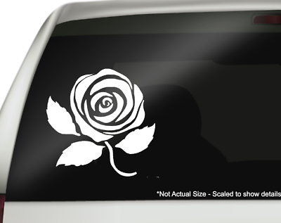 #ad Rose Flower Vinyl Window Decal Sticker for Car Truck Suv Van 0029 $3.95