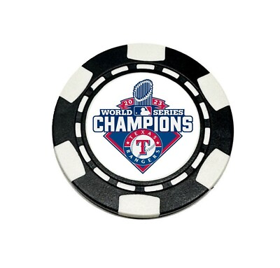 #ad Texas Rangers 2023 World Series Clay Poker Chip Golf Ball Marker Card Guard $7.49