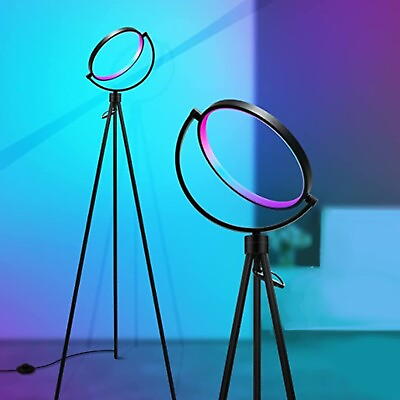 #ad Holiday Gift RGB Modern LED Tripod Ring Standing Floor Lamp New Room Reading $59.99
