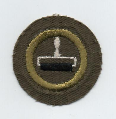 #ad Printing Merit Badge Type E Khaki Narrow Crimped 1947 60 Mint $7.99