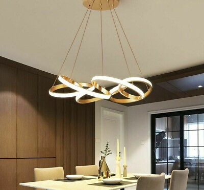 #ad Hanging Pendant Lights Cord Modern LED Gold Plating Aluminum Home Lighting Decor $287.99