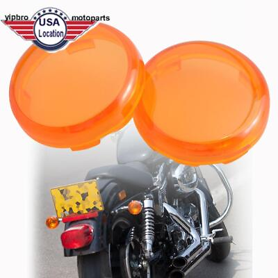 #ad 2x Turn Light Lens For Harley Sportster Softail Touring dyna bullet turn signals $9.95