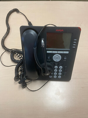 #ad 14 Avaya 9508 Phones with stands and headsets $270.00