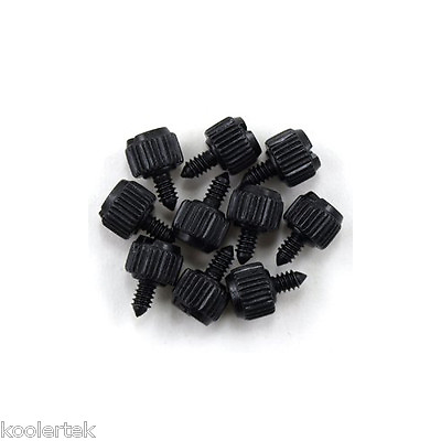 #ad 10 x Black Computer Case Thumb Screws 6 32 for Cover Power Supply PCI Slots $7.99