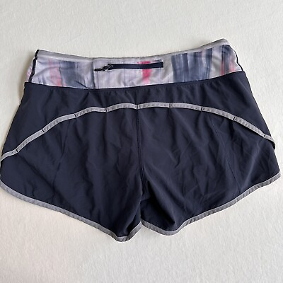 #ad Lululemon navy speed shorts Lined 2.5quot; size 8 $49.99