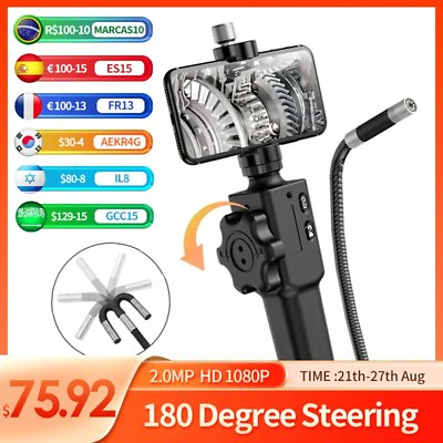 #ad Two Way Articulating Endoscope 180 Degrees With 6.2mm 8.5mm Diameter Probe $301.54