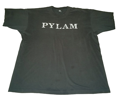 #ad Vintage 80s Pylam T Shirt Screen Stars Single Stitch XL USA Faded Black $19.99