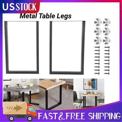 #ad 2PCS DIY H Shape Metal Table Legs for Home Furniture Office Desk Bench Parts $50.72