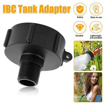 #ad IBC Tote Tank Water Adapter Fine Thread 2quot; Drain Plug Connector For Garden Hose $7.68