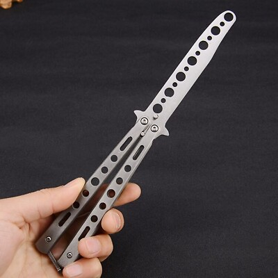 #ad Butterfly Trainer Training Dull Tool Black Metal knife Practice NEW $5.43