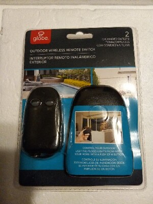 #ad Globe Outdoor Wireless Remote Switch 2 Grounded Outlets Remote $19.99