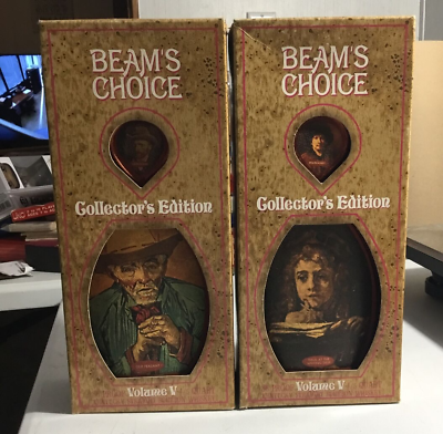 #ad Vintage Pair Of Jim Beam Choice Collector’s Edition Volume V Empty And In Boxes $18.00