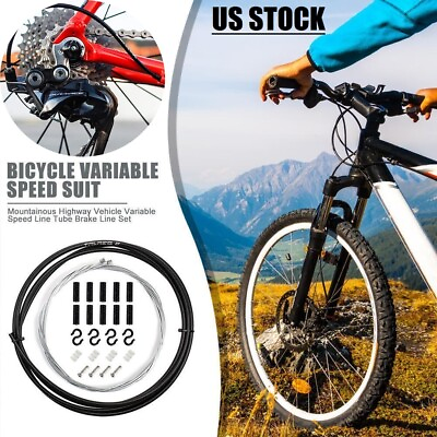 #ad Universal Bicycle Derailleur Shift Brake Cable Housing Sets Kits Road Bike USA $9.35
