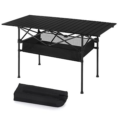 #ad LIANTRAL Camping Table Portable Aluminum Roll up Picnic Backpacking Table wi... $84.92