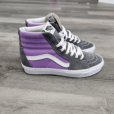#ad Vans Shoes Women 8 Sk8 Hi Purple Canvas Skate Athletic Casual Sneakers $28.80