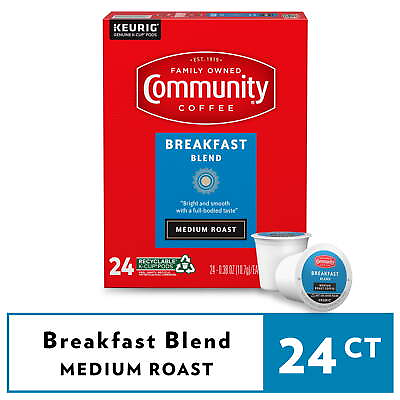 #ad Community Coffee Breakfast Blend Pods for Keurig K cups 24 Count $13.97