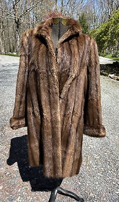#ad Vintage Real Mink Fur Women#x27;s Coat Pollack#x27;s Mink Farm Deer Lake Pa $74.95