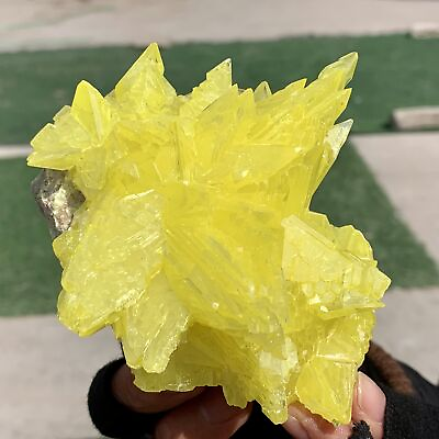 #ad 415G Minerals ** LARGE NATIVE SULPHUR On MATRIX Sicily $155.00