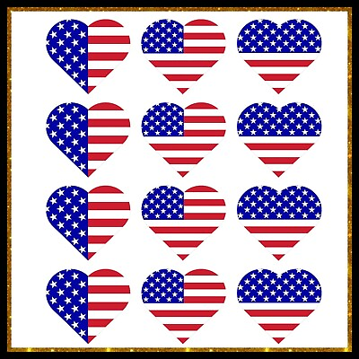 #ad Patriotic Red White Blue American Flag 4th Of July USA Stickers $6.00