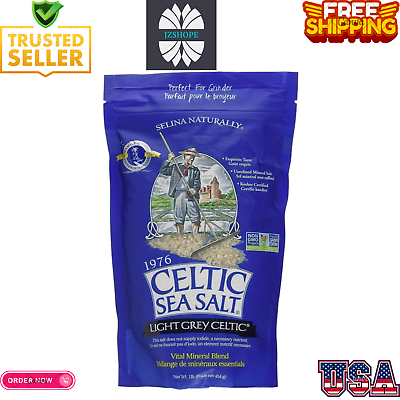 #ad Light Grey Celtic Sea Salt 1 Pound Resealable Bag Additive Free Perfect fo $22.99