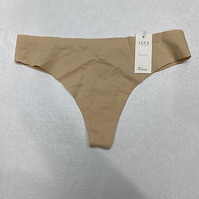 #ad ILYS I Love Your Style Seamless Panties Women’s Sz Large Thong Tan Beige Panty $4.00