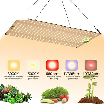 #ad Dimmable Full Spectrum LED Grow Light Chip Quantum Lamp Plant With VEG BLOOM Mod $45.55